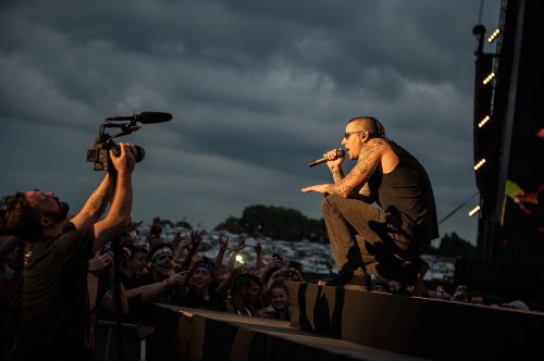 Rafa Alcantara gravando M Shadows no Download Festival (FOTO: Kerrang! Radio)