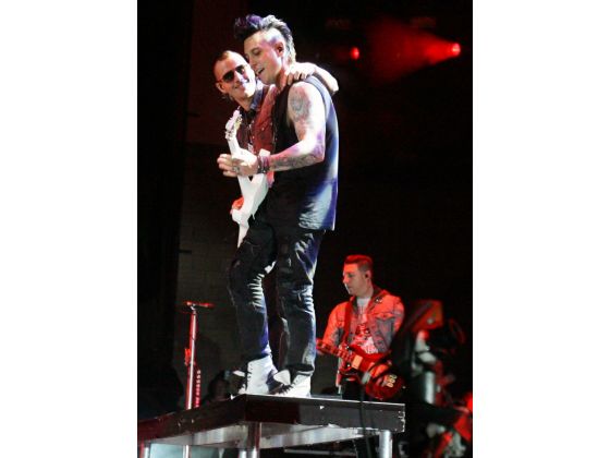 M. Shadows e Syn Gates no show em San Bernardino (CA) (FOTO: Vanessa Franko/PE)