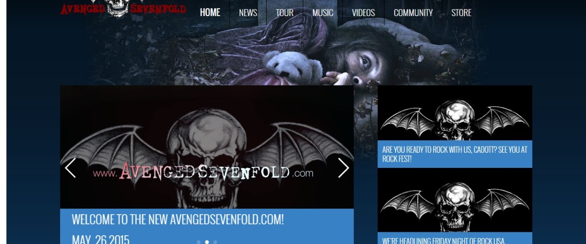 Análise do novo site do Avenged Sevenfold